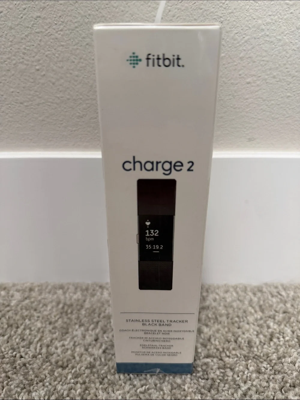 *NEW* Fitbit Charge 2 Fitness Band Sz Small Stainless Steel Tracker Black Band
